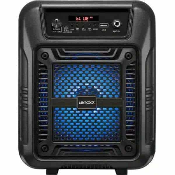 Imagem da caixa de som Bluetooth Lenoxx CA60 no formato quadrado