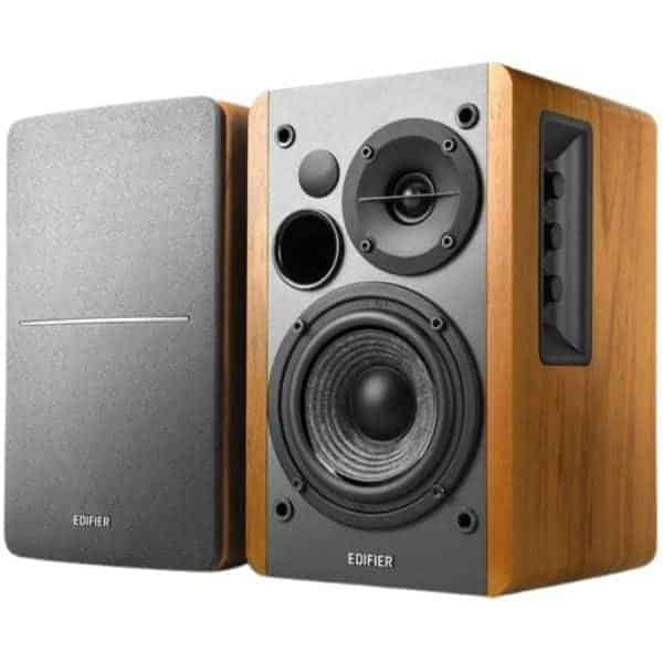 Imagem da caixa de som Bluetooth Edifier R1280DB no formato quadrado