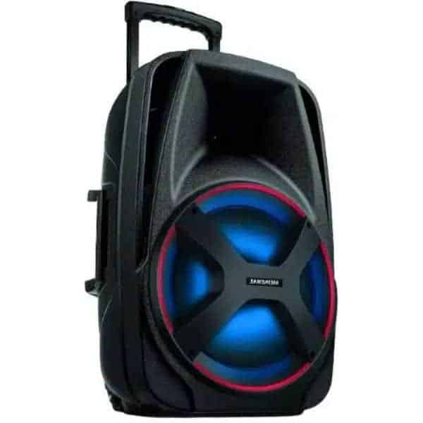 Imagem da caixa de som Bluetooth Mondial Connect Power Plus CM-550 no formato quadrado