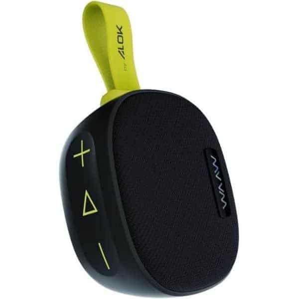 Imagem da caixa de som Bluetooth WAAW by Alok ME 100SB no formato quadrado
